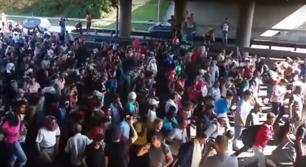 Trump’s final ad passes off footage of migrants in Hungary as scene from U.S.