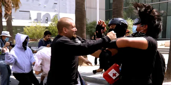 A Right-Wing Brawler Asked a Court to Protect Him From an Antifascist's Tweets